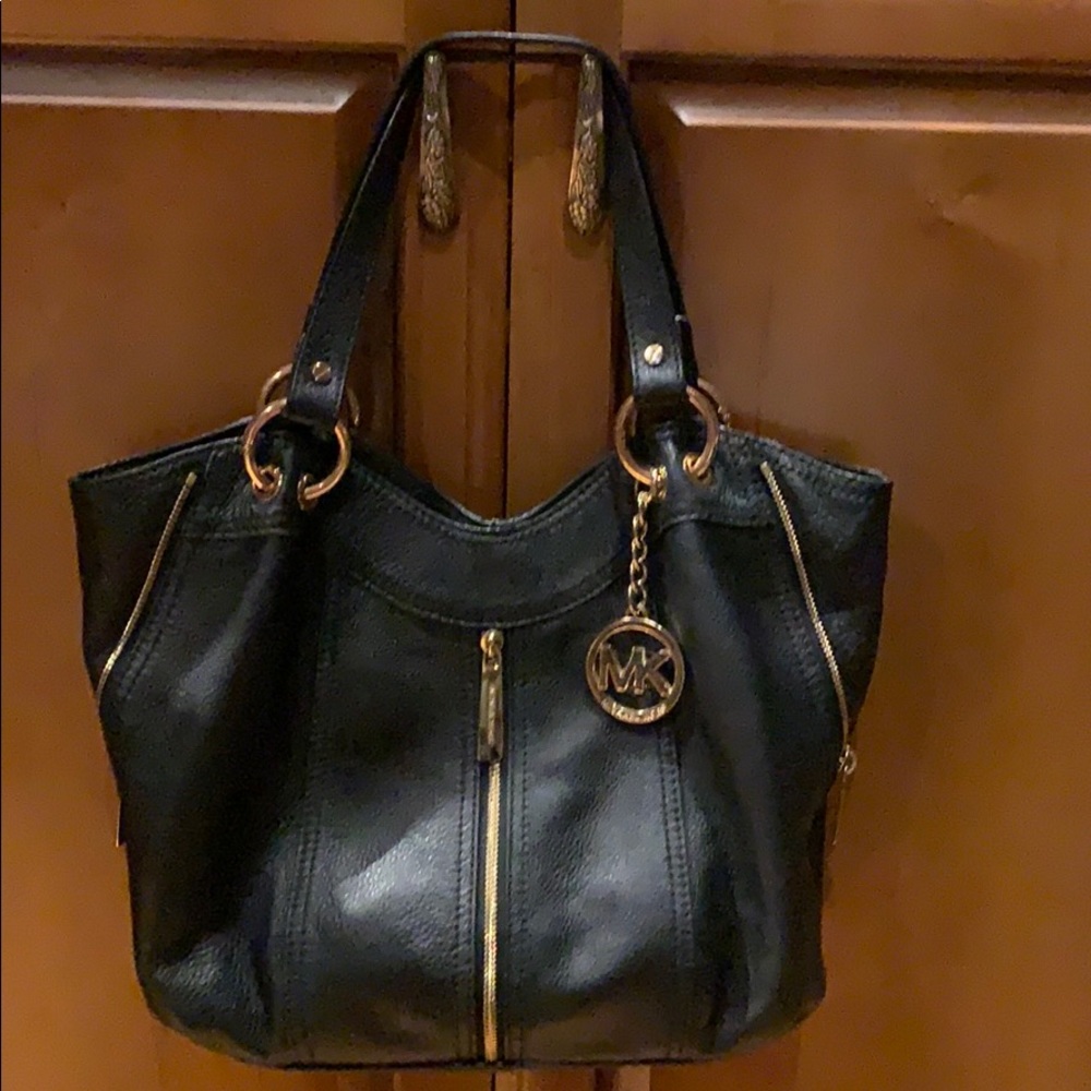 Michael Kors Black Gold Purse Handbag